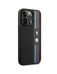 BMW iPhone 14 Pro Hülle Case Cover M Power Tricolor Stripe Schwarz