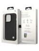 BMW iPhone 14 Pro Case Cover Pattern Quilted Genuine Leather Black