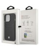 BMW iPhone 14 Pro Case Cover Real Leather Card Slot Black