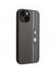 BMW iPhone 14 Plus Hülle Case Cover M Power Tricolor Stripe Grau