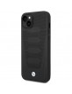 BMW iPhone 14 Case Cover Seats Pattern Genuine Leather Black