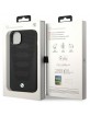 BMW iPhone 14 Case Cover Seats Pattern Genuine Leather Black