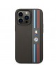 BMW iPhone 14 Pro Max Hülle Case Cover M Power Tricolor Stripe Grau