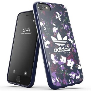Adidas iPhone SE 2022 SE 2020 8 7 6s 6 Hülle Case Snap Floral Navy