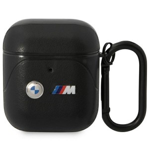 BMW AirPods 1 / 2 Hülle Case Cover Curved Line Schwarz