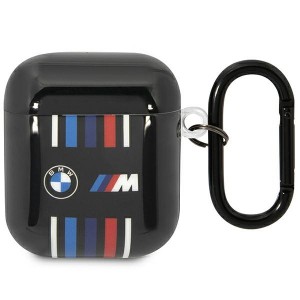 BMW AirPods 1 / 2 Hülle Case Cover Multiple Colored Lines Black