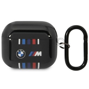 BMW AirPods 3 Case Cover Multiple Colored Lines Black