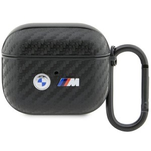 BMW AirPods 3 Case Cover Carbon Double Metal Logo Black