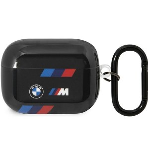 BMW AirPods Pro 2 Hülle Case Cover M Tricolor Stripes Schwarz