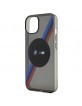 BMW iPhone 14 Hülle Case Cover MagSafe Tricolor Stripes Grau