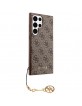 Guess Samsung S23 Ultra Case Cover 4G Charms Brown