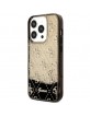 Guess iPhone 14 Pro Hülle Case Liquid Glitter Transculent 4G Schwarz