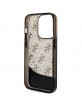 Guess iPhone 14 Pro Case Cover Liquid Glitter Transculent 4G Black