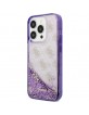 Guess iPhone 14 Pro Case Cover Liquid Glitter Transculent 4G Purple
