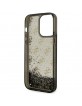 Guess iPhone 14 Pro Max Case Cover Liquid Glitter Transculent 4G Black