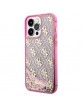 Guess iPhone 14 Pro Max Case Cover Liquid Glitter Transculent 4G Pink