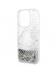 Guess iPhone 14 Pro Max Hülle Case Liquid Glitter Marmor Weiß