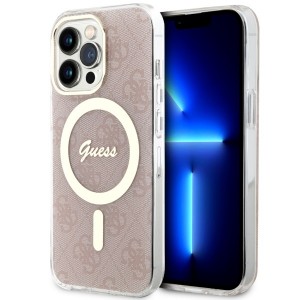Guess iPhone 13 Pro Hülle Case Cover MagSafe 4G Rosa Pink