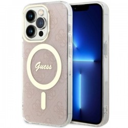 Guess iPhone 14 Pro Case Cover MagSafe 4G Pink