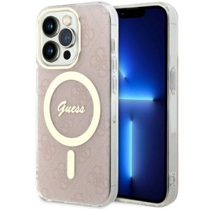 Guess iPhone 14 Pro Hülle Case Cover MagSafe 4G Rosa Pink