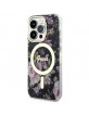 Guess iPhone 14 Pro Case Cover MagSafe Flower Black