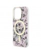 Guess iPhone 14 Pro Case Cover MagSafe Flower Pink