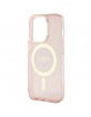Guess iPhone 14 Pro Case Cover MagSafe Glitter Pink