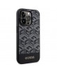 Guess iPhone 14 Pro Hülle Case Cover MagSafe G Cube Stripes Schwarz
