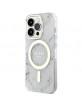Guess iPhone 14 Pro Case Cover MagSafe Marble White