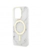 Guess iPhone 14 Pro Case Cover MagSafe Marble White