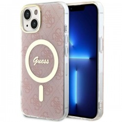 Guess iPhone 14 Plus / 15 Plus Case Cover MagSafe 4G Pink