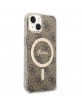 Guess iPhone 14 Plus / 15 Plus Hülle Case Cover MagSafe 4G Braun
