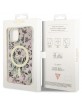 Guess iPhone 14 Plus / 15 Plus Case Cover MagSafe Flower Pink