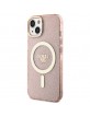 Guess iPhone 14 Plus / 15 Plus Hülle Case Cover MagSafe Glitter Rosa Pink
