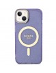 Guess iPhone 14 Plus / 15 Plus Case Cover MagSafe Glitter Purple Violet