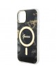 Guess iPhone 14 Plus / 15 Plus Case Cover MagSafe Golden Marble Black
