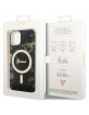 Guess iPhone 14 Plus / 15 Plus Case Cover MagSafe Golden Marble Black