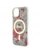 Guess iPhone 14 Hülle Case Cover MagSafe Flower Grün