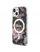 Guess iPhone 14 Hülle Case Cover MagSafe Flower Schwarz