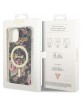 Guess iPhone 14 Hülle Case Cover MagSafe Flower Schwarz