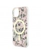 Guess iPhone 14 Hülle Case Cover MagSafe Flower Rosa Pink