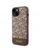 Guess iPhone 14 / 15 / 13 Case Cover MagSafe G Cube Stripes Brown
