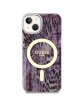 Guess iPhone 14 Hülle Case Cover MagSafe Leopard Rosa Pink