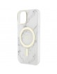Guess iPhone 14 Hülle Case Cover MagSafe Marmor Weiß
