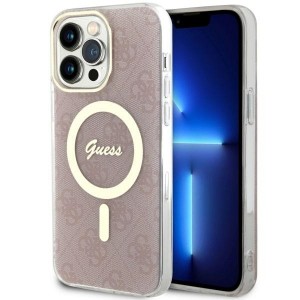 Guess iPhone 14 Pro Max Hülle Case Cover MagSafe 4G Rosa Pink