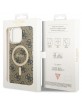 Guess iPhone 14 Pro Max Hülle Case Cover MagSafe 4G Braun