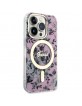Guess iPhone 14 Pro Max Case Cover MagSafe Flower Pink
