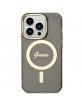 Guess iPhone 14 Pro Max Case Cover MagSafe Glitter Black