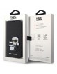 Karl Lagerfeld iPhone 14 Pro Tasche Book Case Saffiano Karl Choupette Schwarz