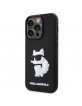 Karl Lagerfeld iPhone 14 Pro Max Case Silicone Rubber Choupette 3D Black